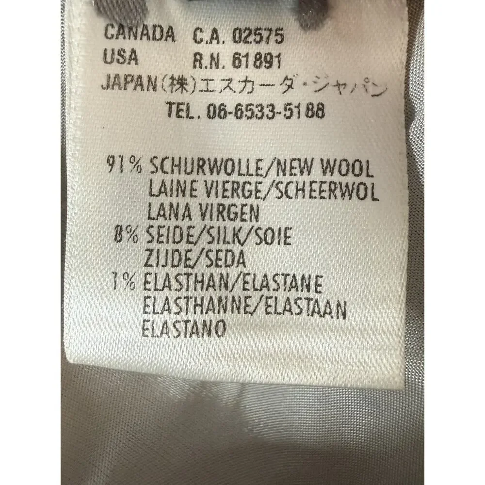 Escada Womens EU 36 US Size 6 Gray Pink Glen Plaid Wool Silk A-Line Skirt Career